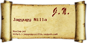 Jagyugy Nilla névjegykártya